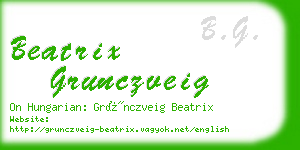 beatrix grunczveig business card